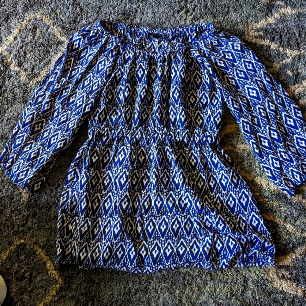 Coco + Carmen blue blouse